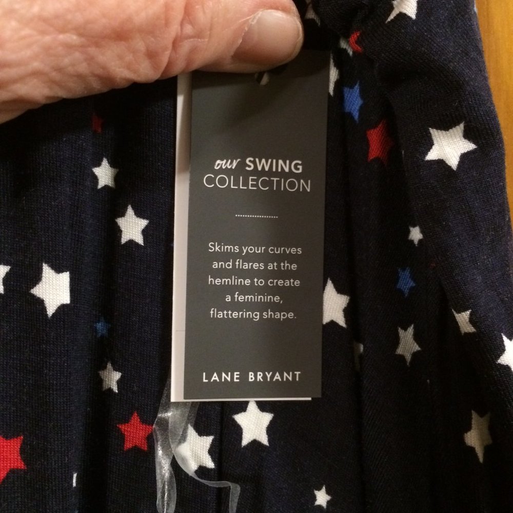 LANE BRYANT SWING TOP RED WHITE BLUE NWT 22/24 - Picture 3 of 6